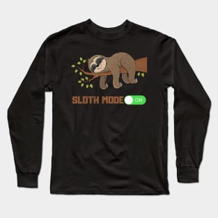 lazy sloth mode on vintage Long Sleeve T-Shirt